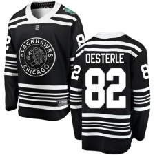 Men's Chicago Blackhawks #82 Jordan Oesterle Black 2019 Winter Classic Fanatics Branded Breakaway NHL Jersey