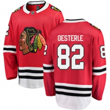 Youth Chicago Blackhawks #82 Jordan Oesterle Fanatics Branded Red Home Breakaway NHL Jersey