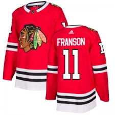 Youth Adidas Chicago Blackhawks #11 Cody Franson Authentic Red Home NHL Jersey