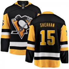 Youth Pittsburgh Penguins #15 Riley Sheahan Fanatics Branded Black Home Breakaway NHL Jersey