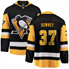 Men's Pittsburgh Penguins #37 Carter Rowney Fanatics Branded Black Home Breakaway NHL Jersey