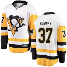 Youth Pittsburgh Penguins #37 Carter Rowney Fanatics Branded White Away Breakaway NHL Jersey