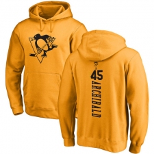 NHL Adidas Pittsburgh Penguins #45 Josh Archibald Gold One Color Backer Pullover Hoodie