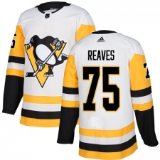 Men's Adidas Pittsburgh Penguins #75 Ryan Reaves Authentic White Away NHL Jersey