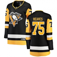Women's Pittsburgh Penguins #75 Ryan Reaves Fanatics Branded Black Home Breakaway NHL Jersey