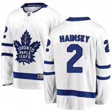 Men's Toronto Maple Leafs #2 Ron Hainsey Fanatics Branded White Away Breakaway NHL Jersey