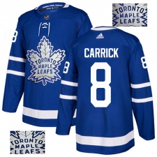 Men's Adidas Toronto Maple Leafs #8 Connor Carrick Authentic Royal Blue Fashion Gold NHL Jersey