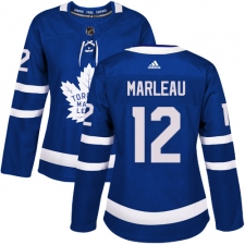Women's Adidas Toronto Maple Leafs #12 Patrick Marleau Authentic Royal Blue Home NHL Jersey