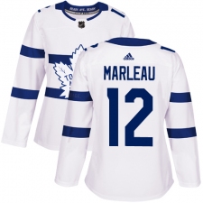 Women's Adidas Toronto Maple Leafs #12 Patrick Marleau Authentic White 2018 Stadium Series NHL Jersey
