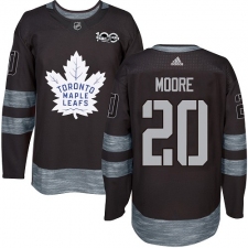 Men's Adidas Toronto Maple Leafs #20 Dominic Moore Authentic Black 1917-2017 100th Anniversary NHL Jersey