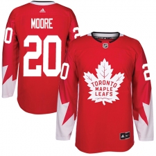 Men's Adidas Toronto Maple Leafs #20 Dominic Moore Authentic Red Alternate NHL Jersey