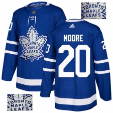 Men's Adidas Toronto Maple Leafs #20 Dominic Moore Authentic Royal Blue Fashion Gold NHL Jersey
