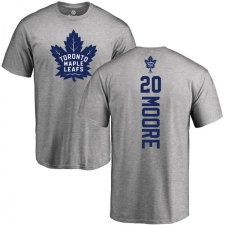 NHL Adidas Toronto Maple Leafs #20 Dominic Moore Ash Backer T-Shirt