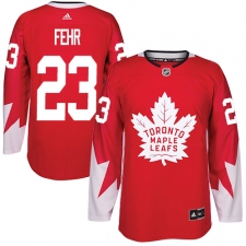 Men's Adidas Toronto Maple Leafs #23 Eric Fehr Authentic Red Alternate NHL Jersey