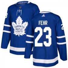 Men's Adidas Toronto Maple Leafs #23 Eric Fehr Authentic Royal Blue Home NHL Jersey