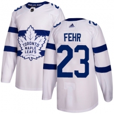 Men's Adidas Toronto Maple Leafs #23 Eric Fehr Authentic White 2018 Stadium Series NHL Jersey