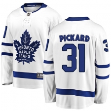 Men's Toronto Maple Leafs #31 Calvin Pickard Fanatics Branded White Away Breakaway NHL Jersey