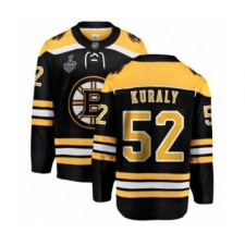 Men's Boston Bruins #52 Sean Kuraly Authentic Black Home Fanatics Branded Breakaway 2019 Stanley Cup Final Bound Hockey Jersey