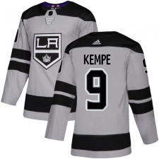 Men's Adidas Los Angeles Kings #9 Adrian Kempe Premier Gray Alternate NHL Jersey