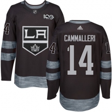 Men's Adidas Los Angeles Kings #14 Mike Cammalleri Authentic Black 1917-2017 100th Anniversary NHL Jersey