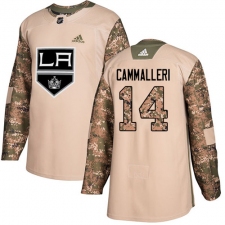 Men's Adidas Los Angeles Kings #14 Mike Cammalleri Authentic Camo Veterans Day Practice NHL Jersey