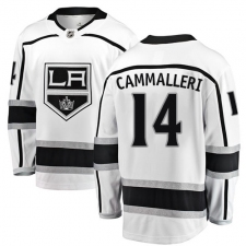 Men's Los Angeles Kings #14 Mike Cammalleri Authentic White Away Fanatics Branded Breakaway NHL Jersey