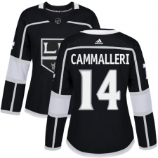 Women's Adidas Los Angeles Kings #14 Mike Cammalleri Authentic Black Home NHL Jersey