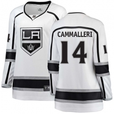 Women's Los Angeles Kings #14 Mike Cammalleri Authentic White Away Fanatics Branded Breakaway NHL Jersey