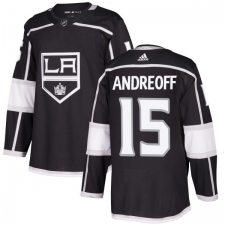 Youth Adidas Los Angeles Kings #15 Andy Andreoff Authentic Black Home NHL Jersey