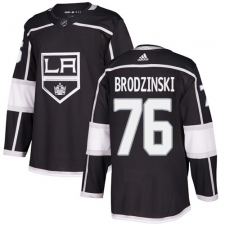 Youth Adidas Los Angeles Kings #76 Jonny Brodzinski Authentic Black Home NHL Jersey