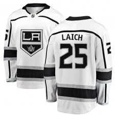 Men's Los Angeles Kings #25 Brooks Laich Authentic White Away Fanatics Branded Breakaway NHL Jersey