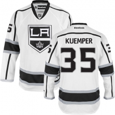 Women's Reebok Los Angeles Kings #35 Darcy Kuemper Authentic White Away NHL Jersey