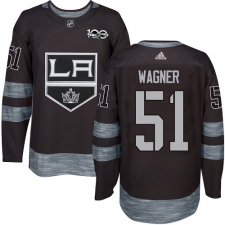 Men's Adidas Los Angeles Kings #51 Austin Wagner Authentic Black 1917-2017 100th Anniversary NHL Jersey