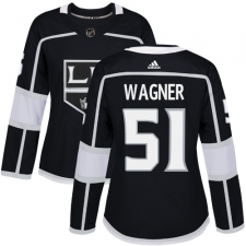 Women's Adidas Los Angeles Kings #51 Austin Wagner Authentic Black Home NHL Jersey