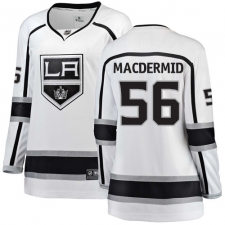 Women's Los Angeles Kings #56 Kurtis MacDermid Authentic White Away Fanatics Branded Breakaway NHL Jersey
