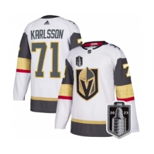 Men's Vegas Golden Knights #71 William Karlsson White 2023 Stanley Cup Final Stitched Jersey