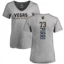 NHL Women's Adidas Vegas Golden Knights #73 Brandon Pirri Gray Backer Slim Fit V-Neck T-Shirt