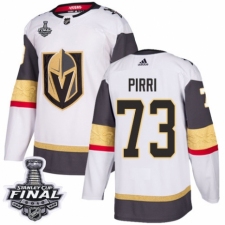 Youth Adidas Vegas Golden Knights #73 Brandon Pirri Authentic White Away 2018 Stanley Cup Final NHL Jersey