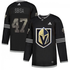 Men's Adidas Vegas Golden Knights #47 Luca Sbisa Black Authentic Classic Stitched NHL Jersey