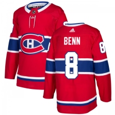 Men's Adidas Montreal Canadiens #8 Jordie Benn Premier Red Home NHL Jersey