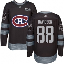 Men's Adidas Montreal Canadiens #88 Brandon Davidson Premier Black 1917-2017 100th Anniversary NHL Jersey