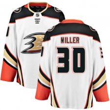 Men's Anaheim Ducks #30 Ryan Miller Fanatics Branded White Away Breakaway NHL Jersey