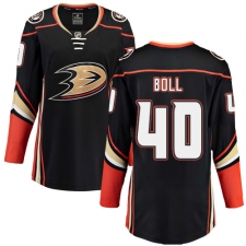 Women's Anaheim Ducks #40 Jared Boll Fanatics Branded Black Home Breakaway NHL Jersey