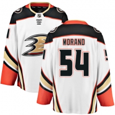 Men's Anaheim Ducks #54 Antoine Morand Fanatics Branded White Away Breakaway NHL Jersey
