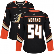 Women's Adidas Anaheim Ducks #54 Antoine Morand Authentic Black Home NHL Jersey