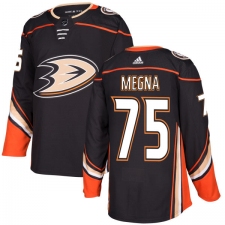 Youth Adidas Anaheim Ducks #75 Jaycob Megna Authentic Black Home NHL Jersey