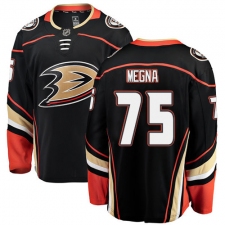 Youth Anaheim Ducks #75 Jaycob Megna Fanatics Branded Black Home Breakaway NHL Jersey