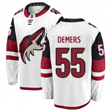 Men's Arizona Coyotes #55 Jason Demers Fanatics Branded White Away Breakaway NHL Jersey