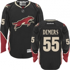Men's Reebok Arizona Coyotes #55 Jason Demers Premier Black Third NHL Jersey