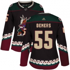 Women's Adidas Arizona Coyotes #55 Jason Demers Premier Black Alternate NHL Jersey